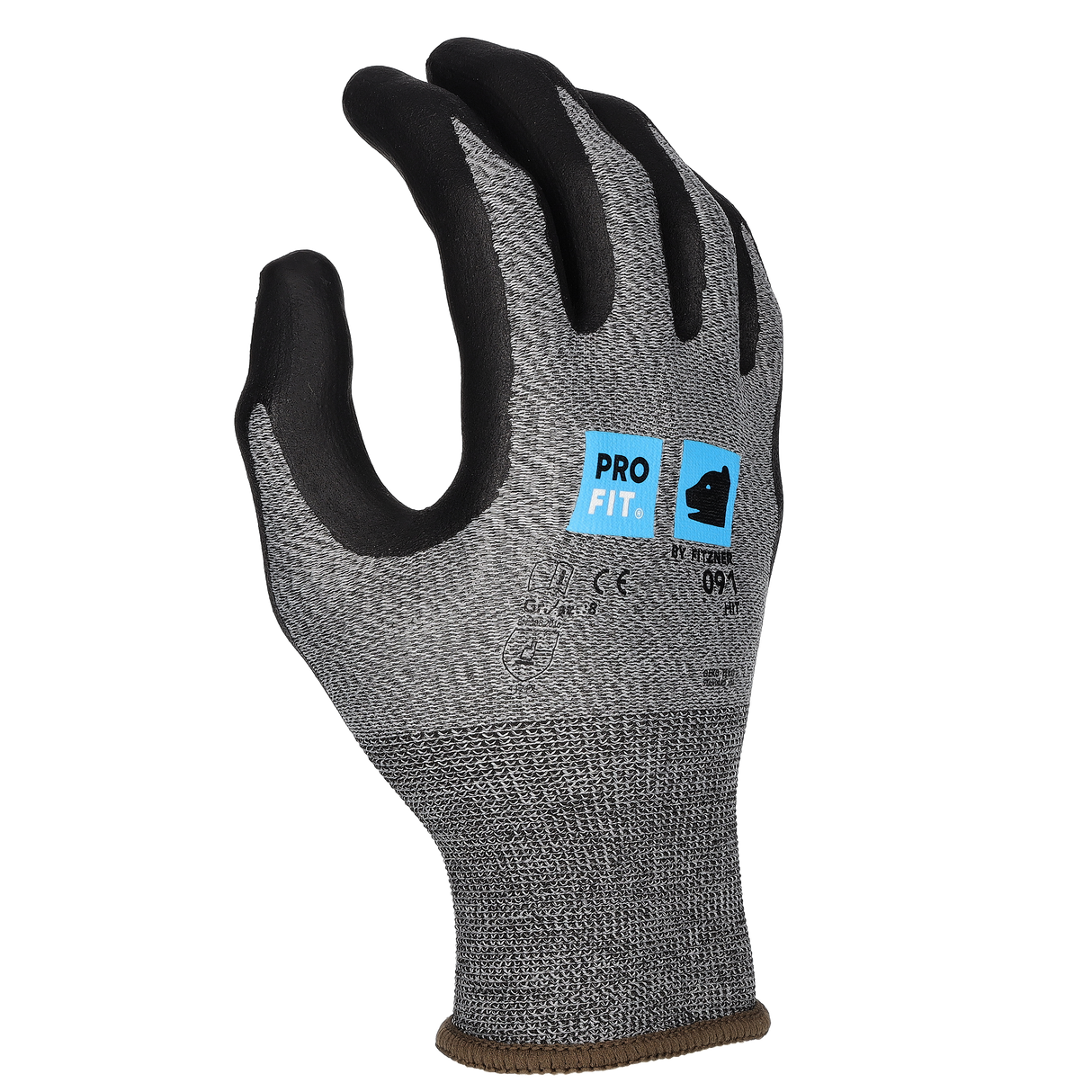 PRO FIT® Nitril Handschuhe, "Hit", Nitrilschaum, grau/schwarz