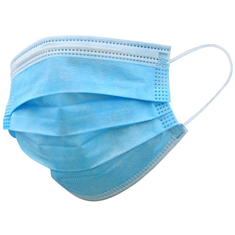 OP Mundschutz EN 14683 Typ II blau, 3-lagig, (Box á 50 Stück)