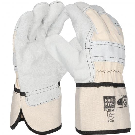Pro-Fit® Rindspalt Leder Arbeitshandschuhe, "Friese", natur