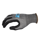PRO FIT® Nitril Handschuhe, "Hit", Nitrilschaum, grau/schwarz