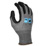 PRO FIT® Nitril Handschuhe, "Hit", Nitrilschaum, grau/schwarz