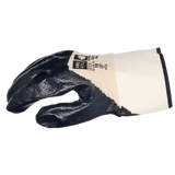 Pro-Fit® Nitril Handschuhe, "Mega", blau, 3/4 getaucht, Stulpe