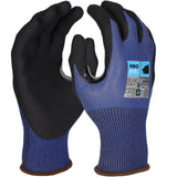 Pro-Fit® Nitril Schnittschutzhandschuh  "Pro Cut D", blau/schwarz