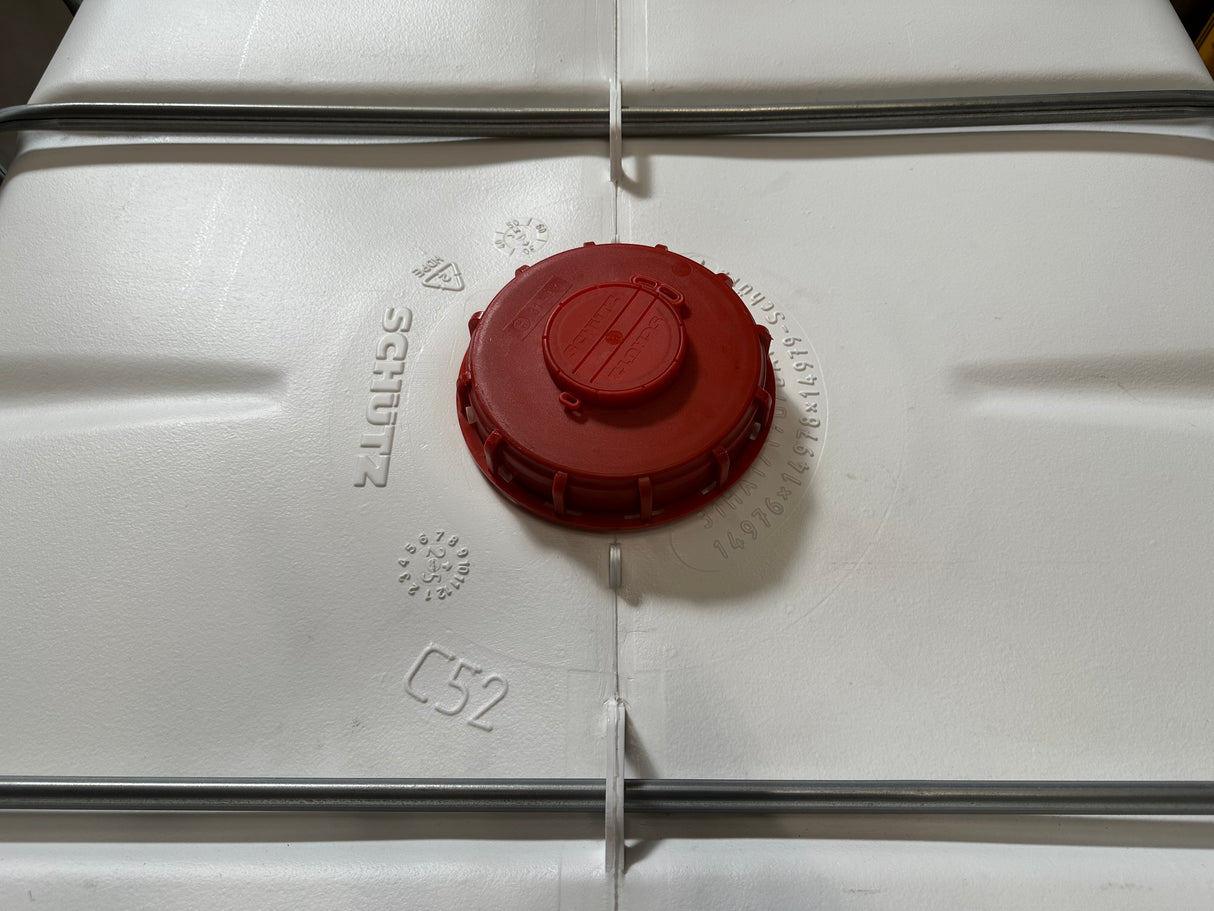1000 L IBC Container, weiß, Kunststoffpalette, gebraucht gereinigt, 150/50, UN